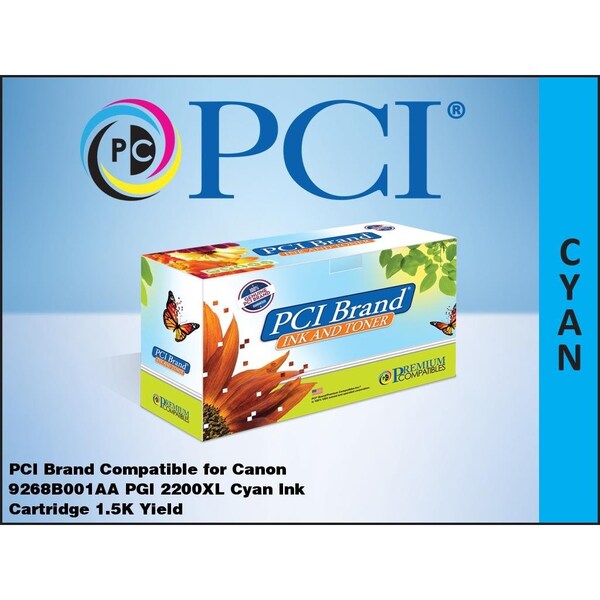 Pci Compatible for Canon PGI2200XL 9268B001AA Cyan Ink 15K Yld for MAXIFY MB5020, MB5320, iB4020 9268B001AA-PCI - main